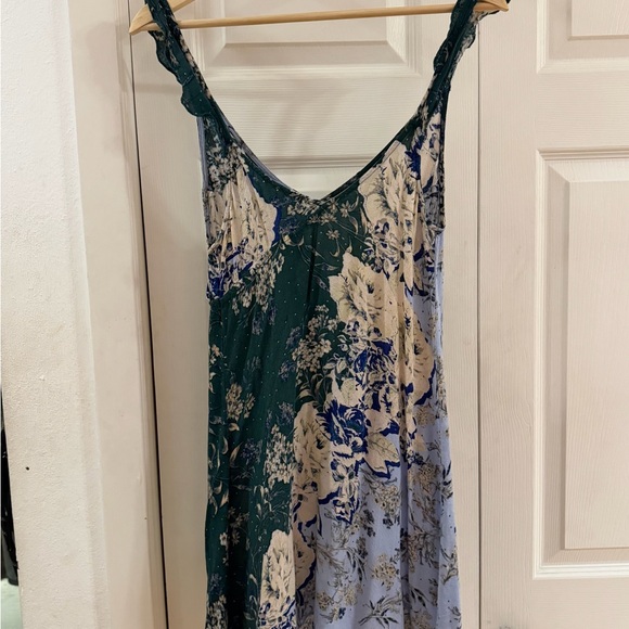 Free People Lauria Blue and White Floral Slip Dress - Picture 4 of 6